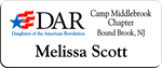 Load image into Gallery viewer, Camp Middlebrook Chapter NSDAR Name Badge - White w/ Color
