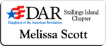 Load image into Gallery viewer, Stallings Island Chapter NSDAR Name Badge - White w/ Color
