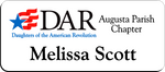 Load image into Gallery viewer, Augusta Parish Chapter NSDAR Name Badge - White w/ Color
