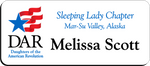 Load image into Gallery viewer, Sleeping Lady Chapter NSDAR Name Badge - White w/ Color
