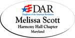 Load image into Gallery viewer, Harmony Hall Chapter NSDAR Name Badge - White w/ Color
