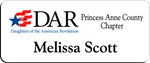 Load image into Gallery viewer, Princess Anne County Chapter - NSDAR Name Badge - White w/ Color
