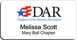 Load image into Gallery viewer, Mary Ball Chapter NSDAR Name Badge - White w/ Color
