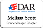 Load image into Gallery viewer, Conococheague Chapter - Name Badge - White w/ Color
