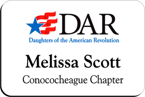 Conococheague Chapter - Name Badge - White w/ Color