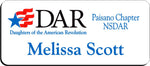 Load image into Gallery viewer, Paisano Chapter NSDAR Name Badge - White w/ Color
