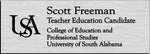 Load image into Gallery viewer, University of South Alabama (Teacher Education) Name Badge

