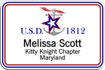 Load image into Gallery viewer, U.S.D. 1812 Kitty Knight Chapter - Name Badge - White w/ Color

