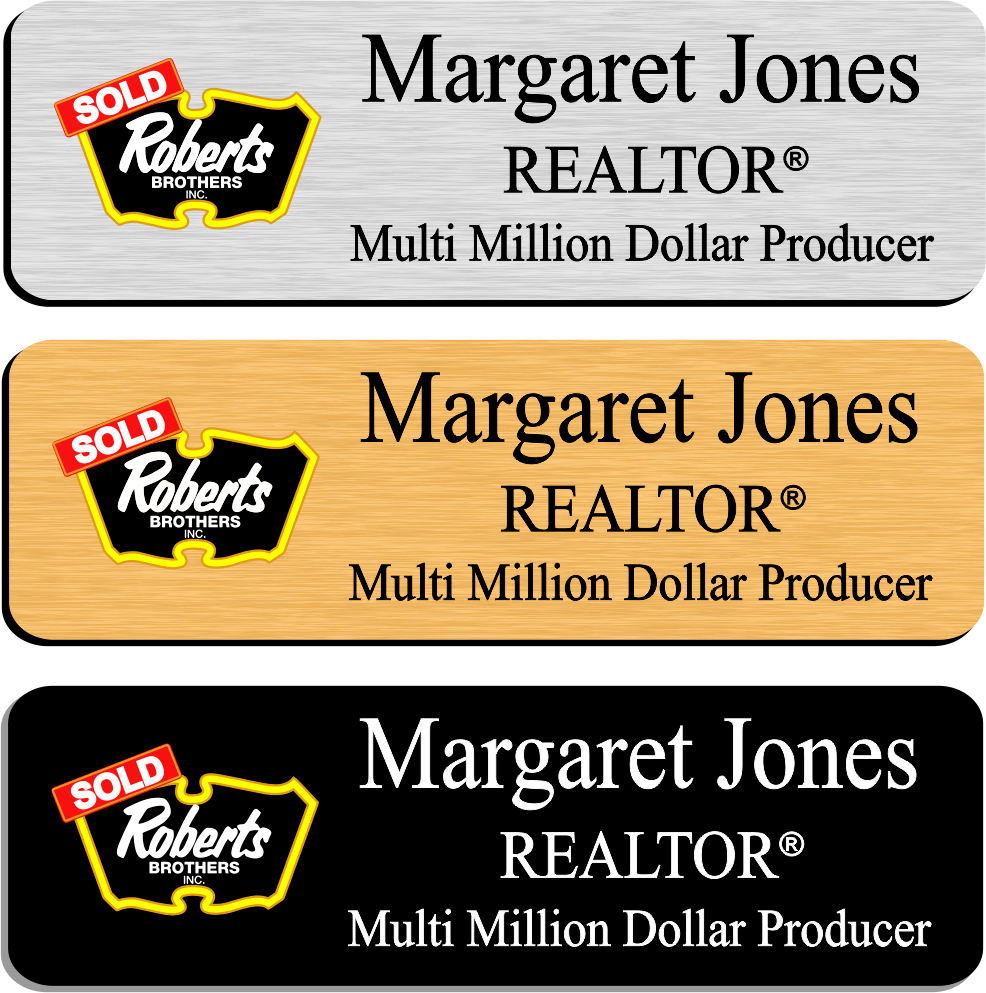 Roberts Brothers Name Badges - 3 Lines