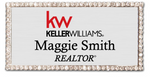 Load image into Gallery viewer, Keller Williams Name Badge - RECTANGLE BLING Silver w/ Color
