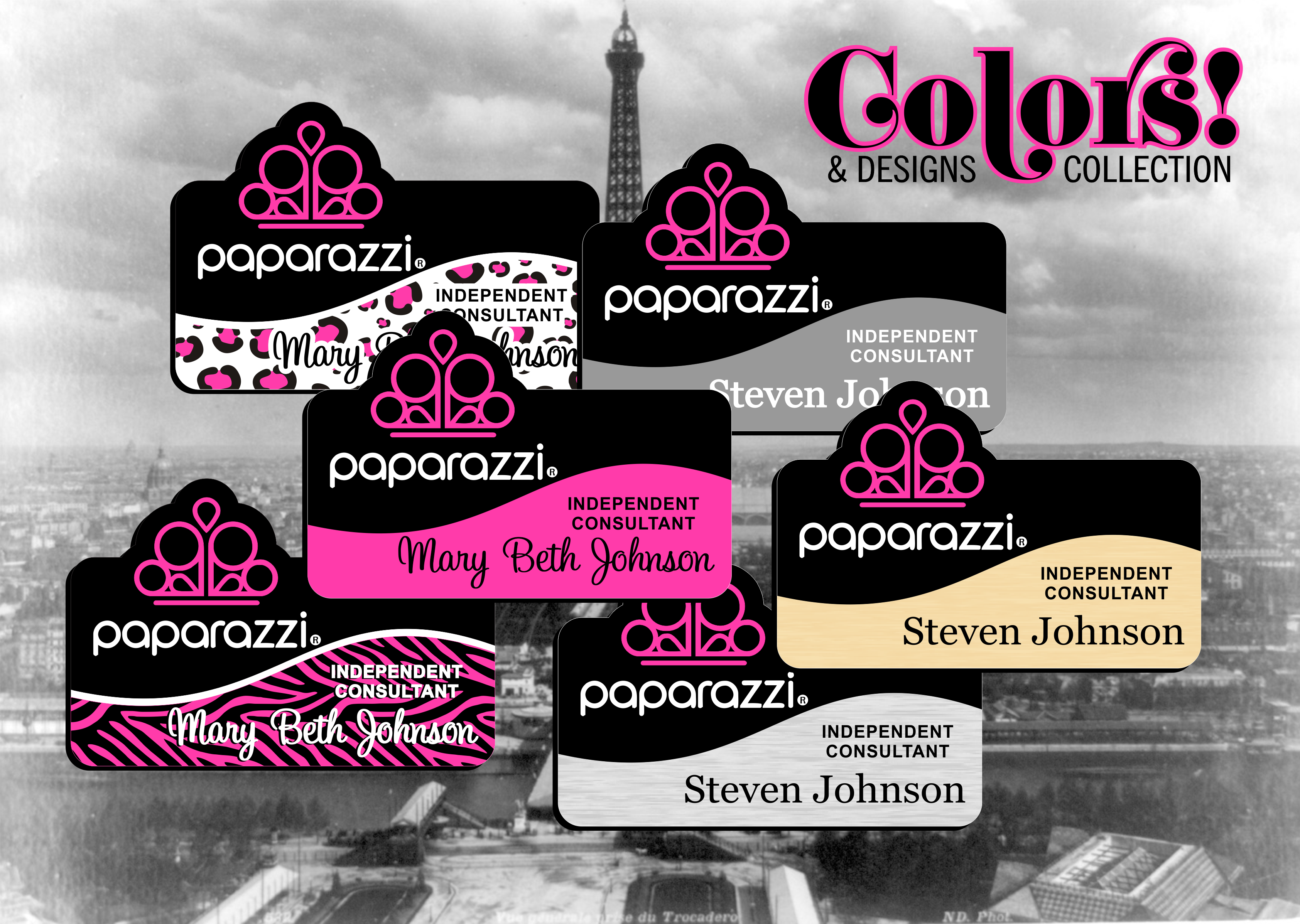 Paparazzi Name Badges - Colors & Designs Collection