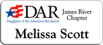 Load image into Gallery viewer, James River Chapter NSDAR Name Badge - White w/ Color
