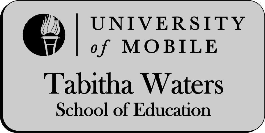 University of Mobile (School of Education) - Silver w/ Black
