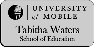 University of Mobile (School of Education) - Silver w/ Black