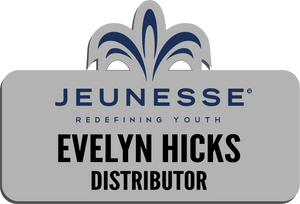 Jeunesse Name Badge - Silver w/ Color