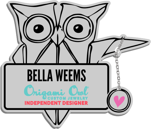 Origami Owl Name Badge - Silver w/ Color