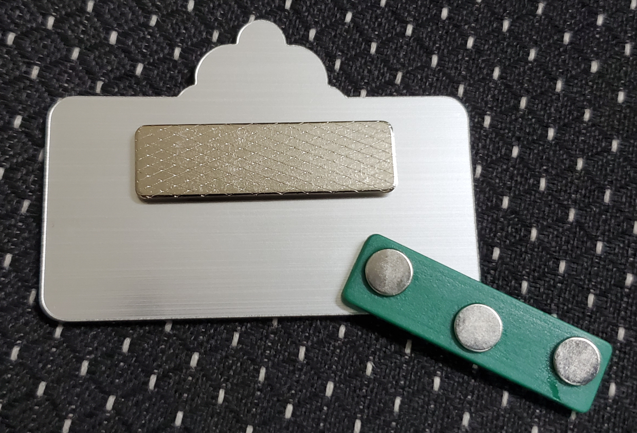 Paparazzi Name Badge - Silver w/ Color MIRRORED for Social Media