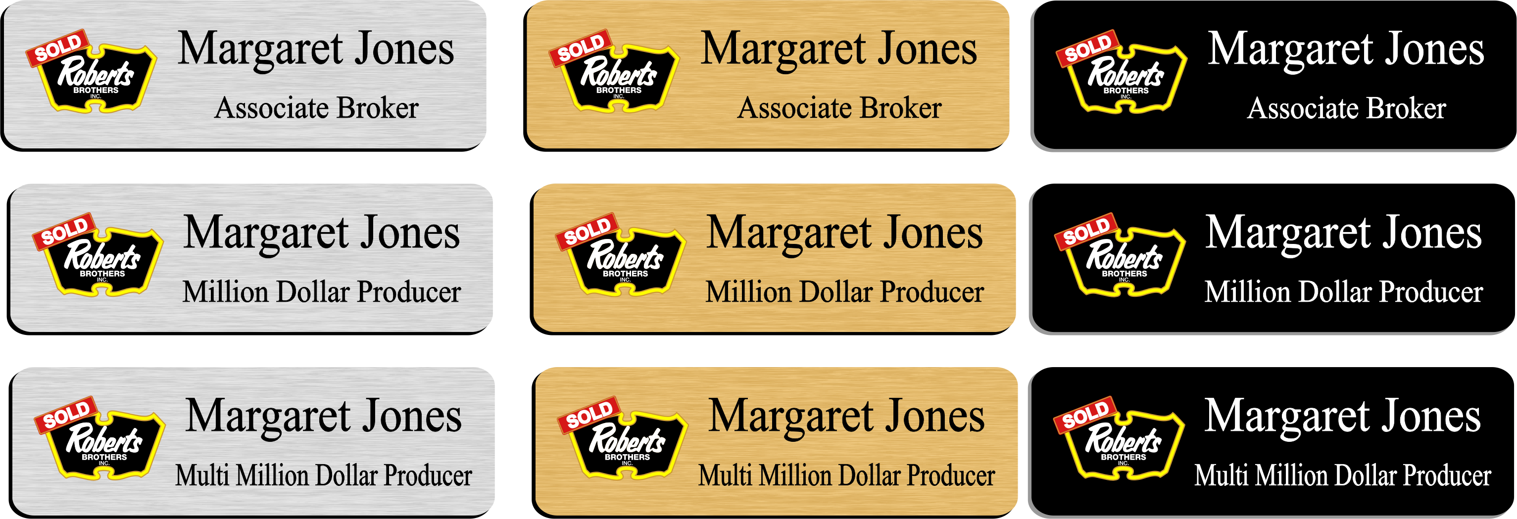 Roberts Brothers Name Badges