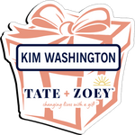 Load image into Gallery viewer, Tate &amp; Zoey Name Badge - White w/ Color
