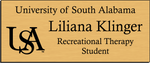 Load image into Gallery viewer, University of South Alabama Recreational Therapy Student Name Badge
