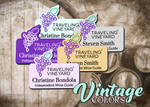 Load image into Gallery viewer, Traveling Vineyard Name Badges - Vintage Colors
